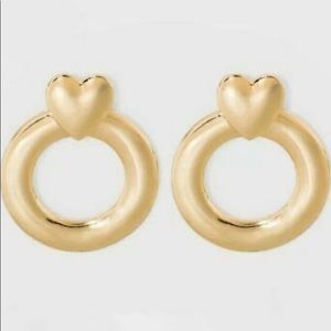 SUGARFIX by BaubleBar Gold Heart Earrings with posts